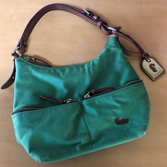 Dooney & Bourke Handbags - Dooney & Bourke Green Nylon Shoulder/Handbag